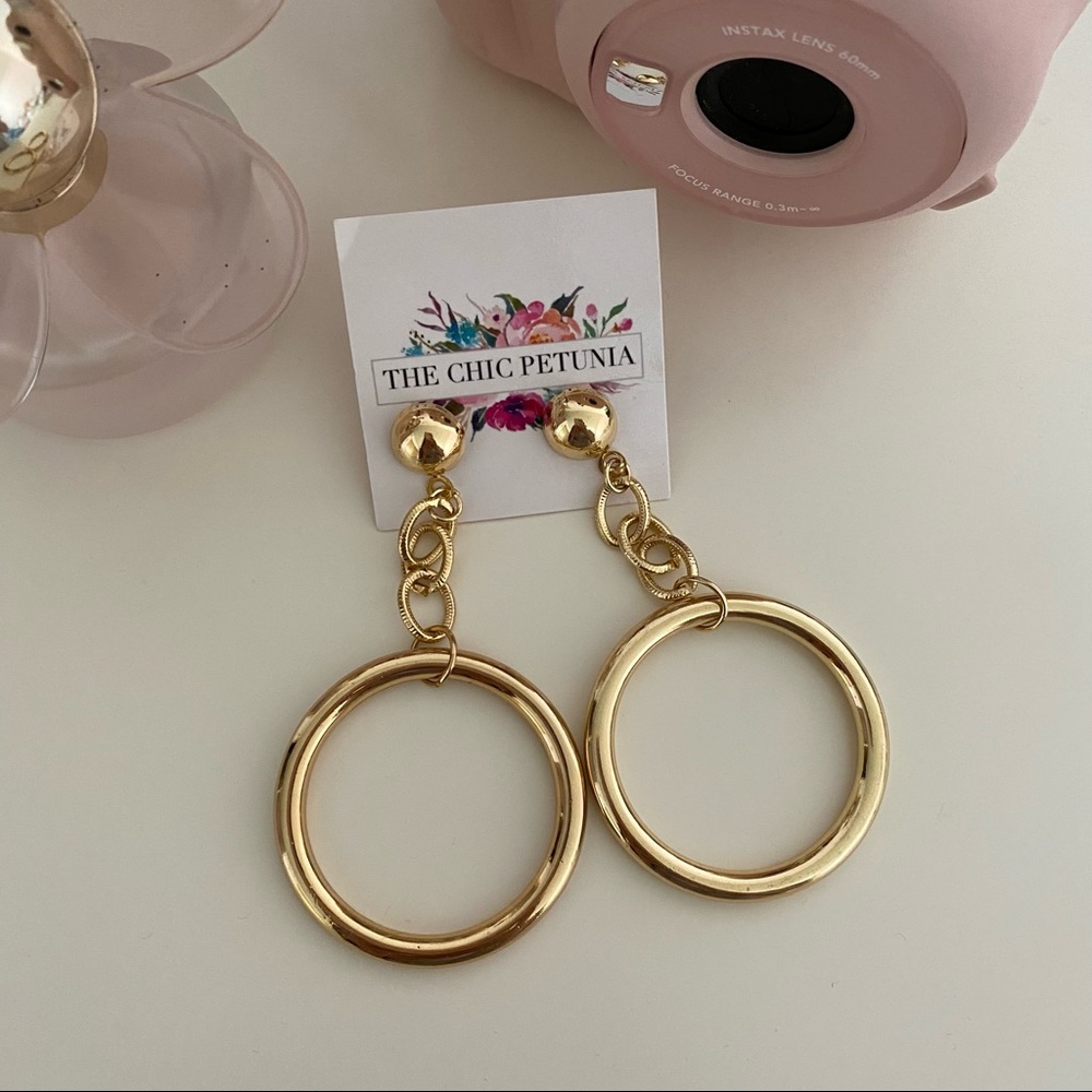 Boho round earrings